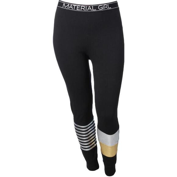 Material Girl Pants - Material Girl Womens Plus Size Metallic Patchwork Leggings Size 2X
